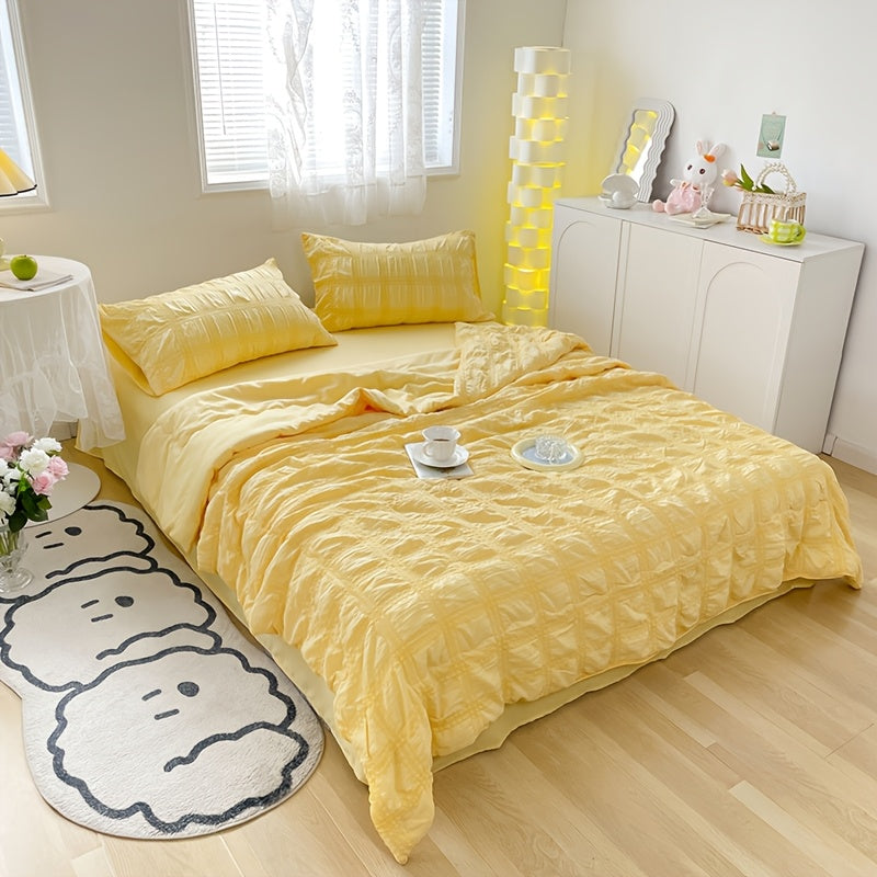 Lightweight Breathable Gauze Quilt - All-Season, Soft Skin-Friendly, Bedroom Decor Versatile Cover, Machine Washable No Fade