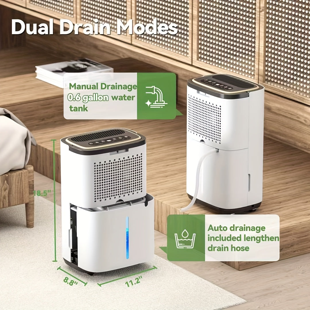 3000 Sq. Ft. Dehumidifier, 50PT\u002F24H Residential Dehumidifier with Hose, Dehumidify\u002FDry\u002FAir Delivery Mode, Humidity Display, Timer, Drain Hose