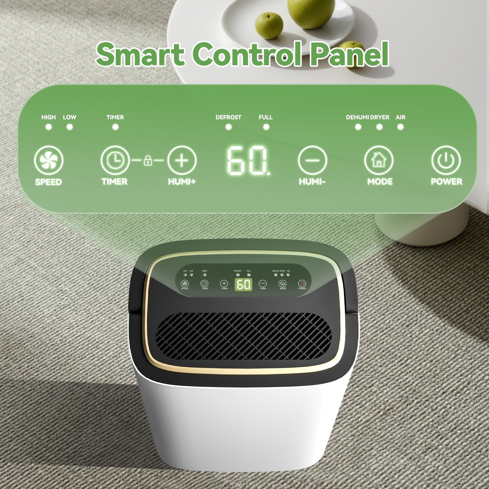 3000 Sq. Ft. Dehumidifier, 50PT\u002F24H Residential Dehumidifier with Hose, Dehumidify\u002FDry\u002FAir Delivery Mode, Humidity Display, Timer, Drain Hose