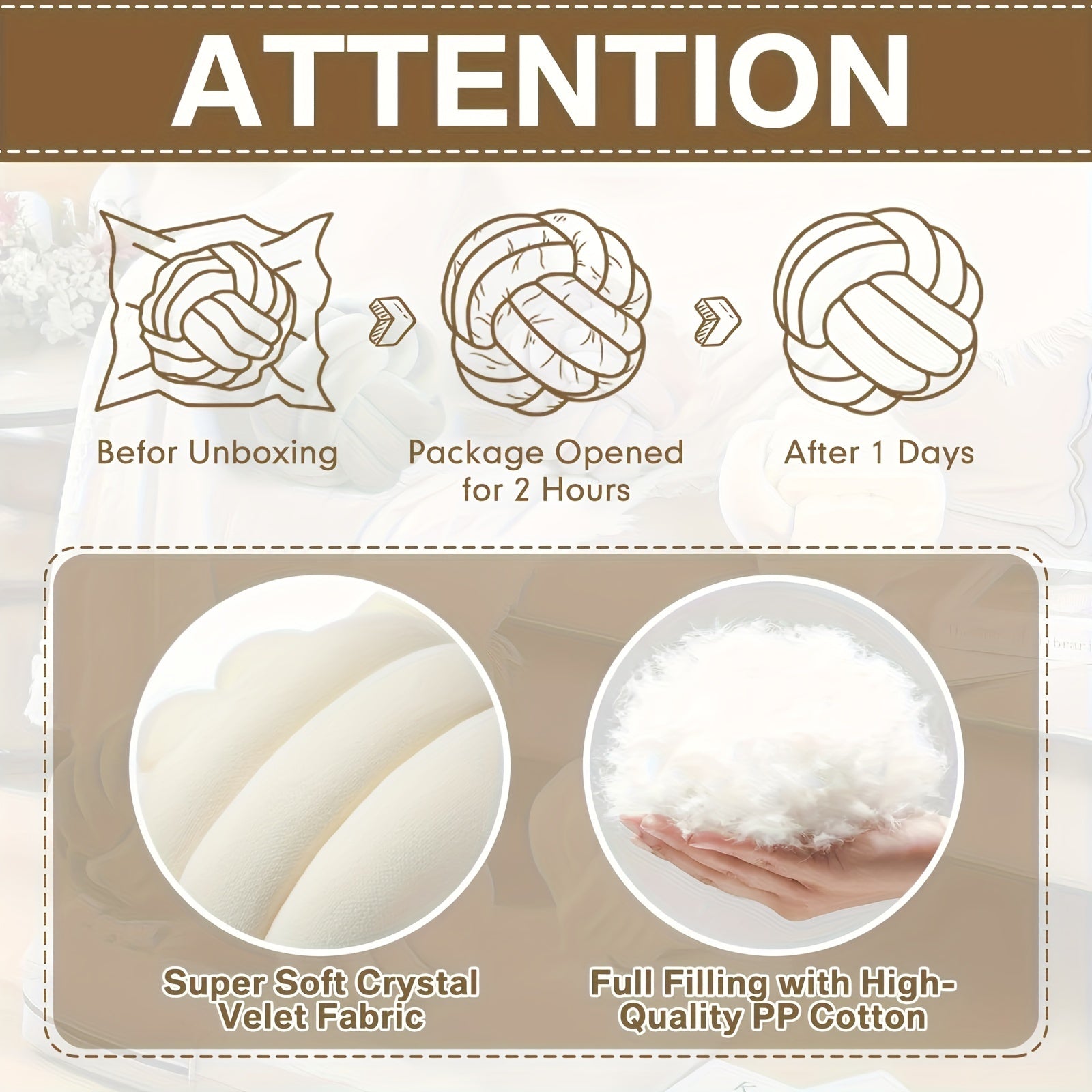 2pcs Round Knotted Throw Pillows - Plush Geometric Pattern Relax Cushions, Machine Washable Soft Decorative Pillows for Bed Sofa Bedroom Decor, All-Season Home Accents, Pillows for Couch, Minimalist Style, Seamless Stitching