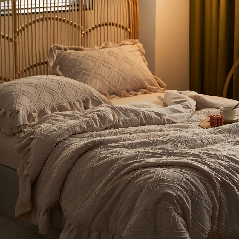 The Waffle-Patterned Summer bedding Includes One Summer Quilt And Two Pillowcases (Pillow Inserts Not Included)