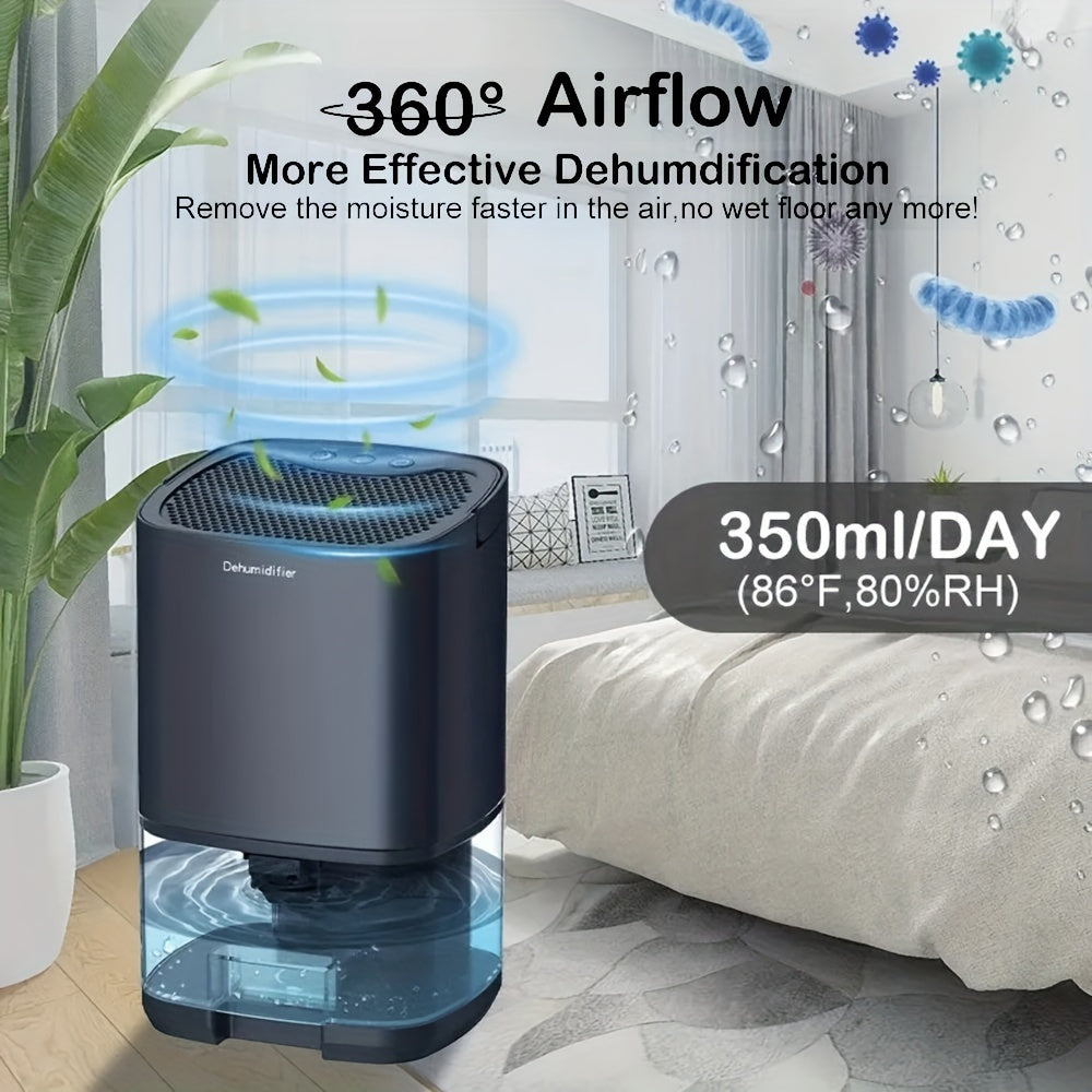 Portable Silent Dehumidifier | Effectively Removes Moisture, Seven Color Night Light, Compact Design, Suitable for Living Rooms, Bedrooms, Basements, 0.26-2.64gal Capacity, 110V-130V Power Supply