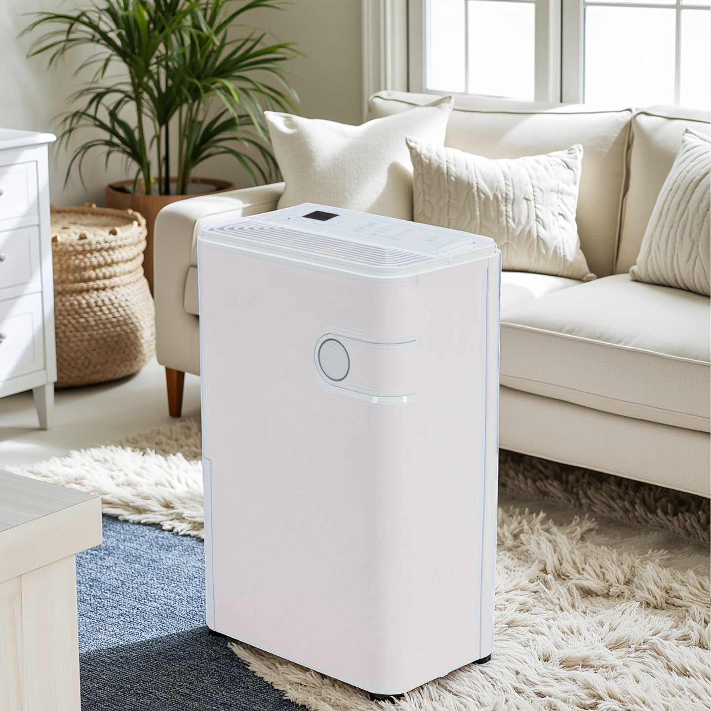 Dehumidifier, 68OZ (323 sq. ft)\u002F152OZ (1500 sq. ft)\u002F169OZ (1800 sq. ft) Water Tank, with Humidity Display, Auto Shut Off, Relaxing 7 Color Ambient Light, Quiet with Auto Swing, Ideal for Bedroom, Basement, Whole House